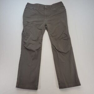 LL Bean Utility Pants Mens 36x29 Brown Canvas Straight Leg